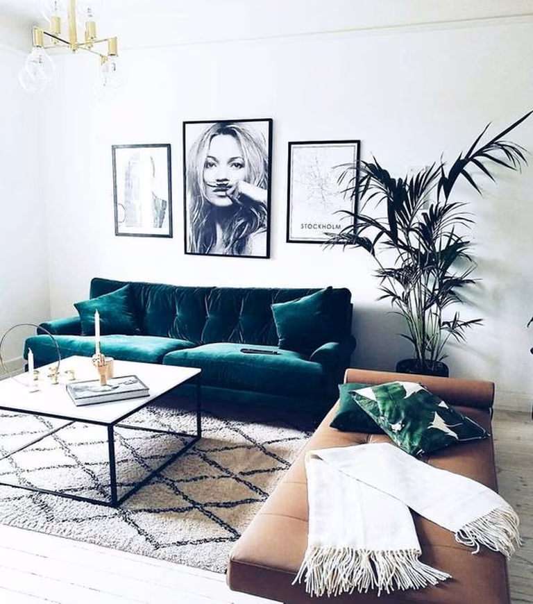 Zielona sofa