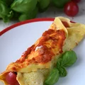 Naleśniki na piwie z grillowaną cukinią i mozzarellą
