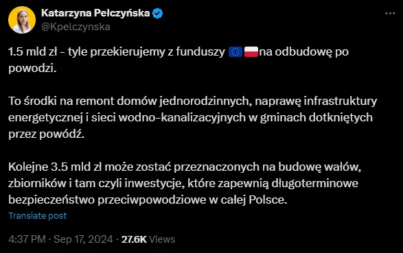 Zdjęcie 1,5 mld złotych na odbudowę domów jednorodzinnych! Pomoc dla powodzian z funduszy unijnych #1