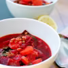 minestrone z pieczonymi warzywami i orkiszem