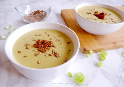 Fit zupa-krem z pora z kaszą jaglaną