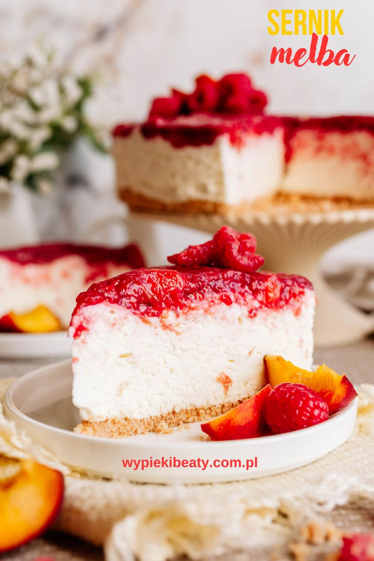 Sernik Melba bez pieczenia