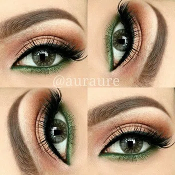 Makijaż z zielenią