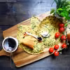 Wegańskie naleśniki z ciecierzycy z kawiorem buraczanym (Vege & Guten free)