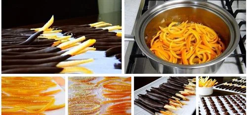 Pomarańczowe pałeczki w czekoladzie