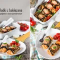 Roladki z bakłażana ze spaghetti w sosie pomidorowym