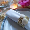 Morskie obrączki na serwetki z muszlami - DIY