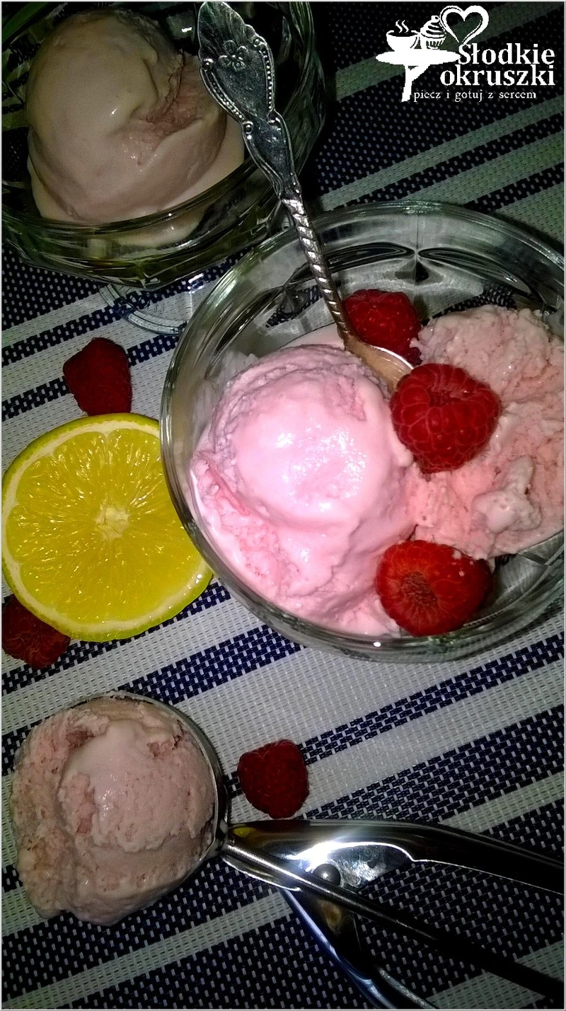 Domowe lody malinowe (bez maszynki)