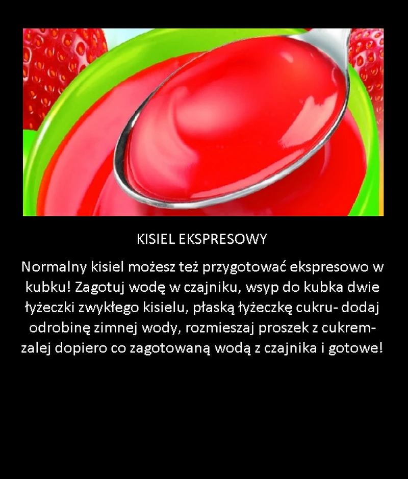 Prosty trik na kisiel ekspresowy w kubku ze zwykłego!