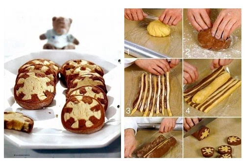 Dwukolorowe ciasteczka...