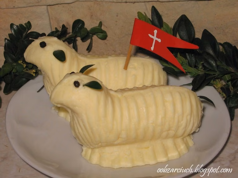 Baranek wielkanocny z masła
