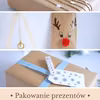 Piękne pakowanie prezentów w szary papier