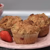 Muffinki z rabarbarem i truskawkami