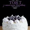 tort z frużeliną owocową, mascarpone i bitą śmietaną