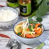 Pikantne jesienne krewetki z dynią i grzybami w aromatycznym sosie TomYum