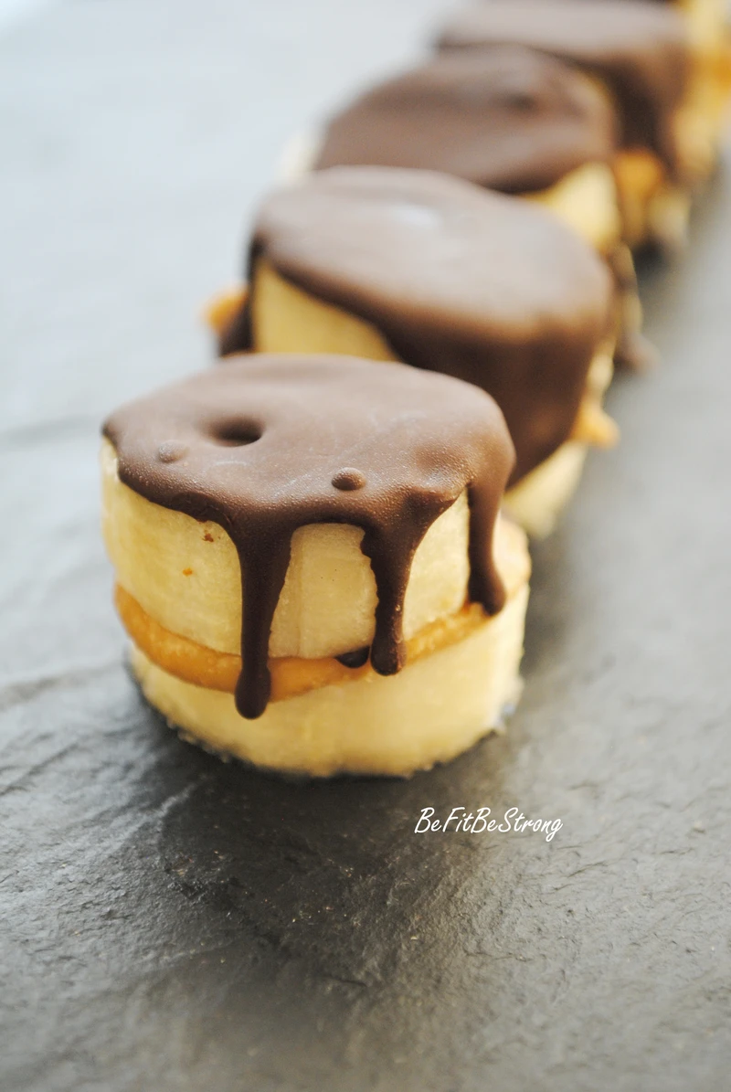 Banana Bites z masłem orzechowym i gorzką czekoladą