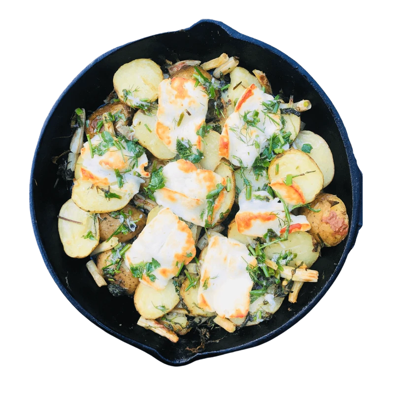 Zapiekanka z ziemniaków i halloumi - Niedzielny kucharz
