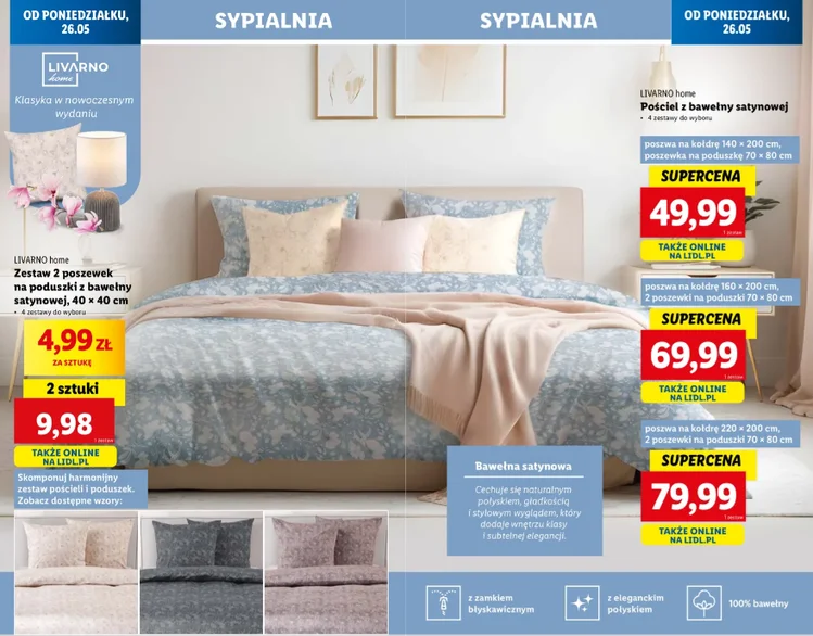 Zdjęcie Pościel w Lidlu już od 19,99 zł za cały komplet! Do wyboru wiele rozmiarów i pięknych wiosennych wzorów! #2