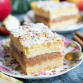 Szarlotka z budyniem waniliowym