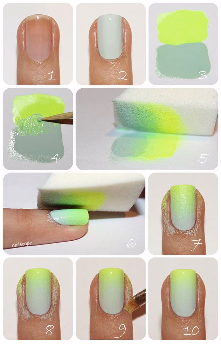 Ombre - manicure