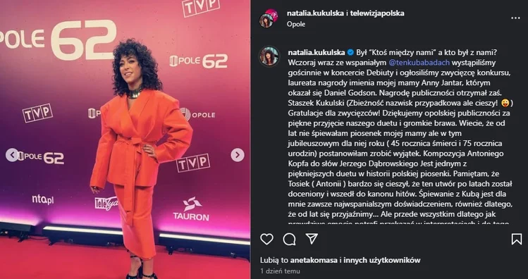 Zdjęcie Stasiek Kukulski zachwycił widzów w Opolu! Natalia Kukulska ujawnia, co ich łączy! #2