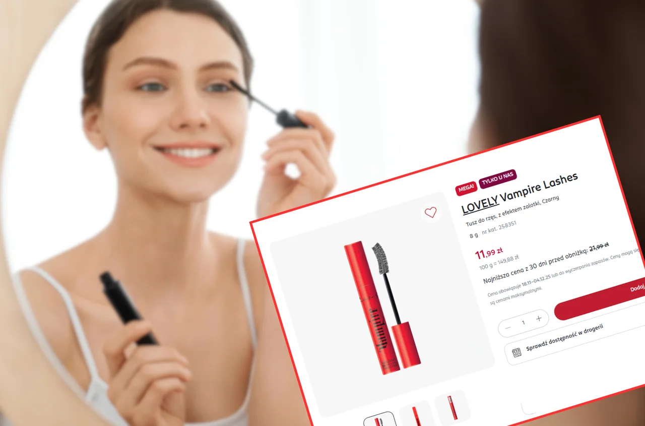 Kobiety zachwycają się tym tuszem z Rossmanna! Andrzejkowy makijaż z efektem zalotki za 12 zł - mega czarny i objętość na maxa