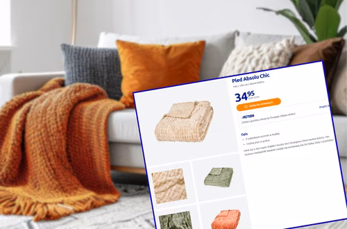 Ten pled z Action doda jesiennego klimatu w salonie za 34,95 zł! Hit na zimne wieczory, a wzór robi efekt wow