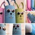 Króliczki z papierowych rolek