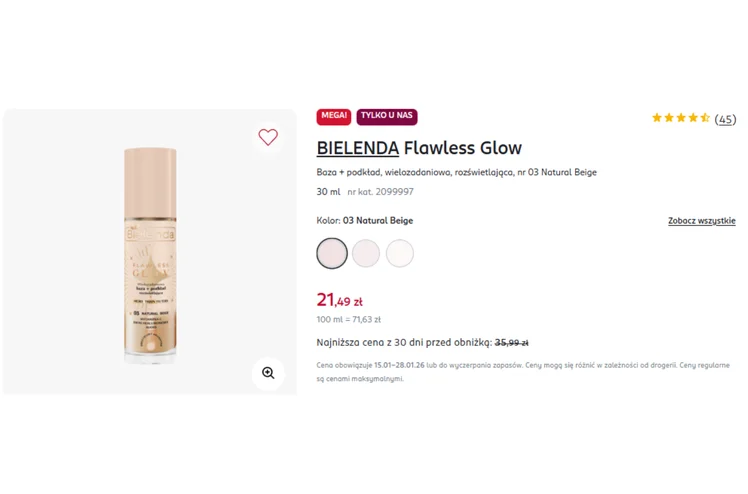 Zdjęcie Ten podkład z Rossmanna jest uwielbiany przez Polki! Naturalne krycie, promienna cera bez efektu maski i rolowania - teraz w promocji #1