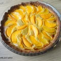 Tarta z budyniem i brzoskwiniami FIT