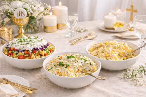 Sałatki na komunię - te 3 przepisy zawsze się sprawdzają!