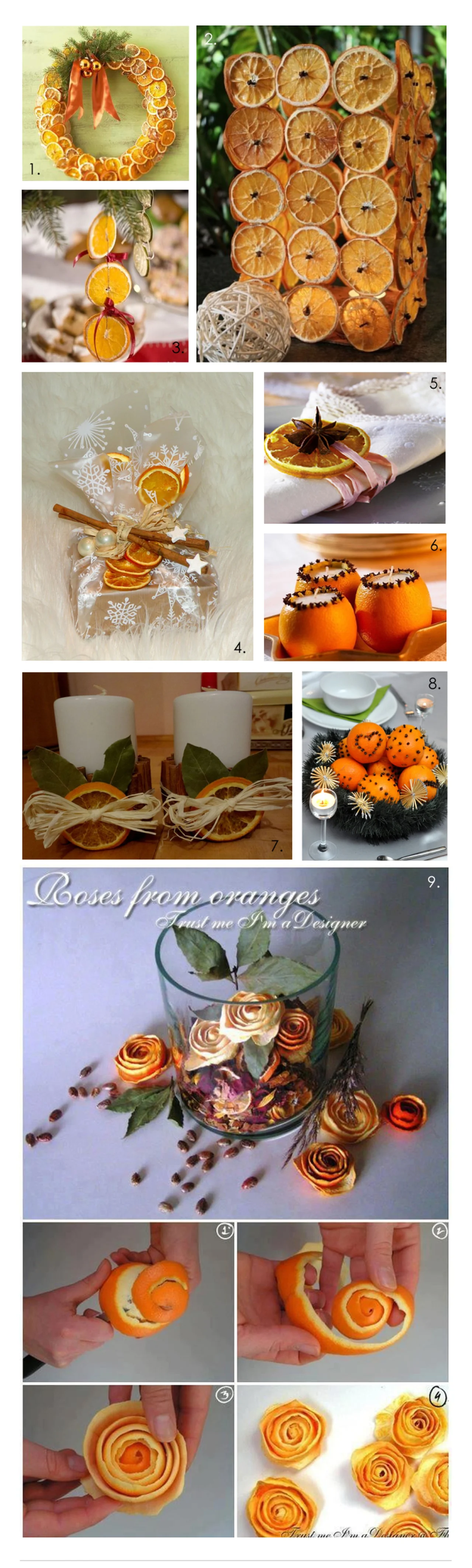 Pomysły na ozdoby z pomarańczy