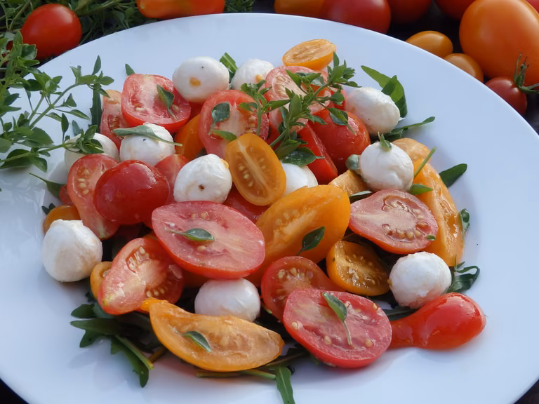 Mini caprese na rukoli