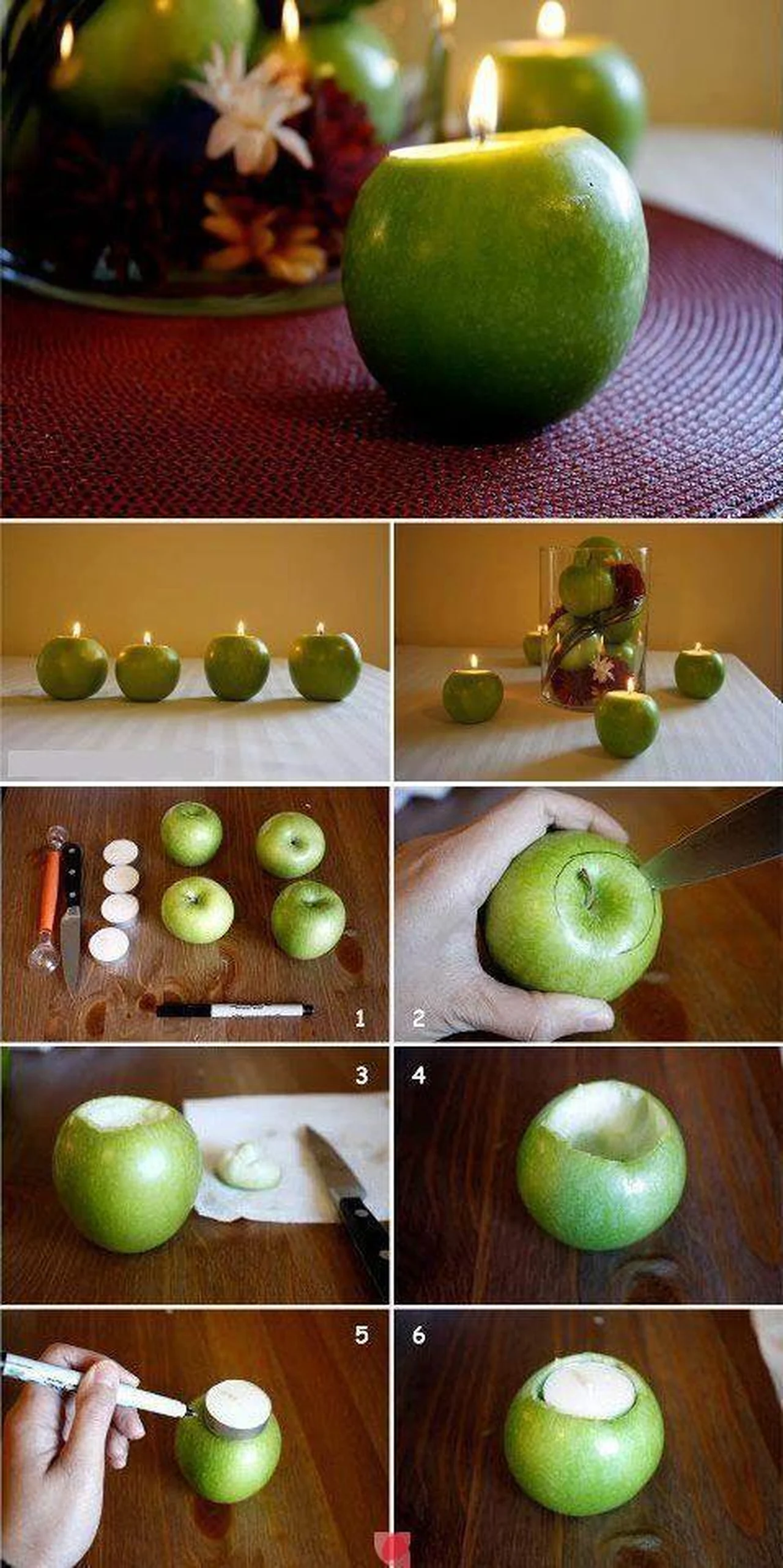 Owoce można wykorzystać jako świeczniki - instrukcja