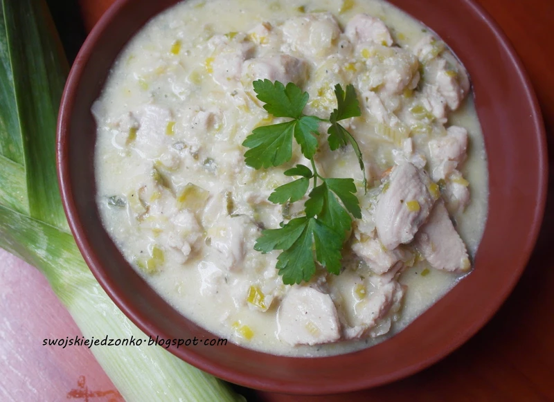 Filet z kurczaka z sosie porowym-błyskawiczny obiad