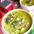 Zupa ze szparagowo-porowa z mięsem mielonym