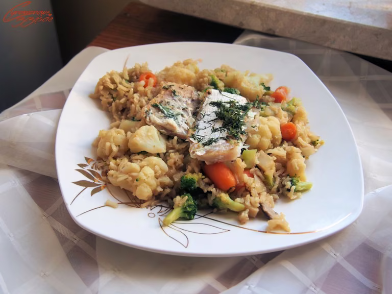 Risotto z rybką