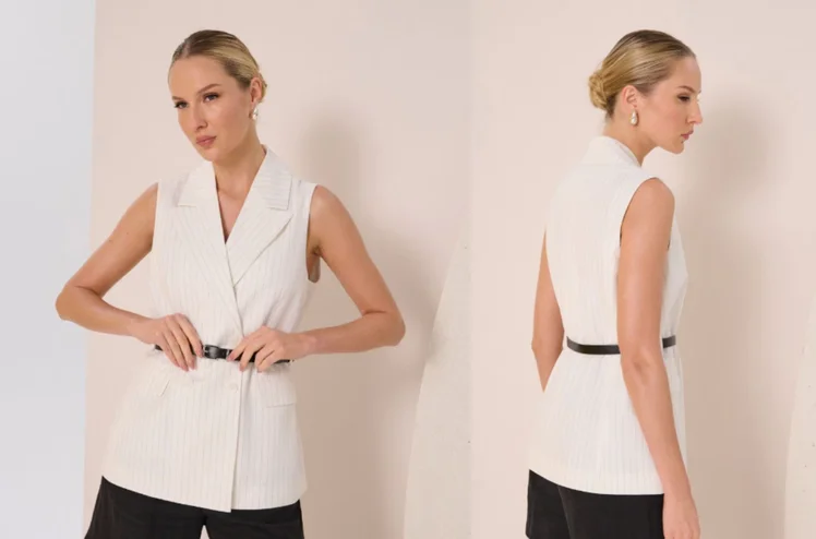 Zdjęcie Te kamizelki z paskiem z Sinsay za 59 zł to hit na Komunie! Garniturowy krój i kolor robią robotę - super opcja zamiast sukienki #1