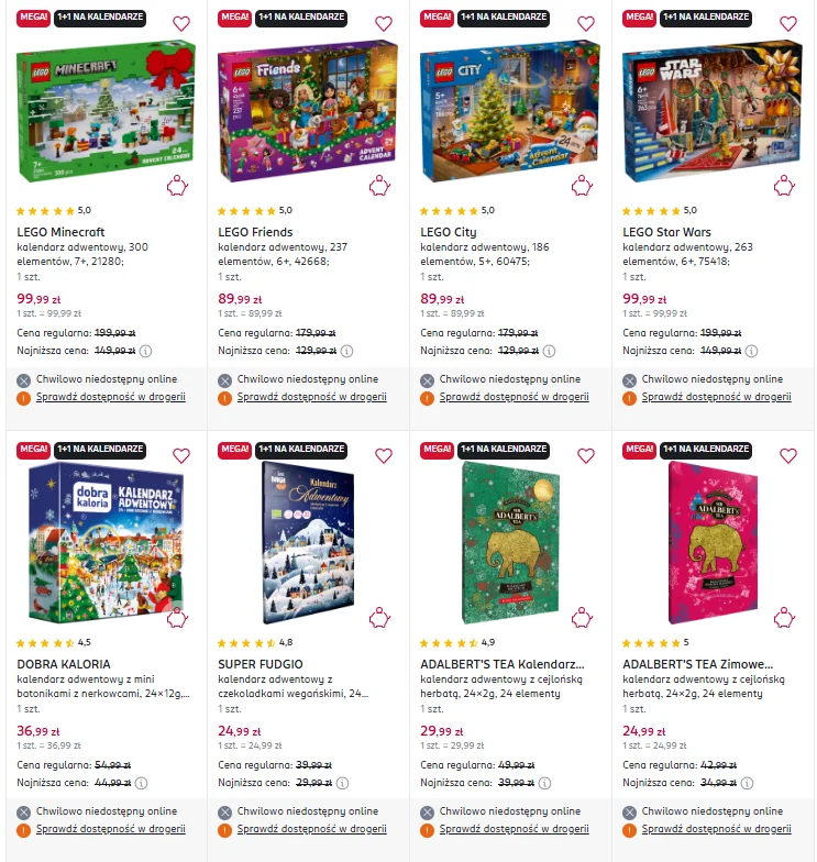 Zdjęcie W Rossmannie promocja 1+1 gratis tylko przez 4 dni! Te kalendarze adwentowe absolutny hit grudnia #2