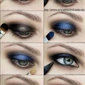 Niebieski smokey eyes
