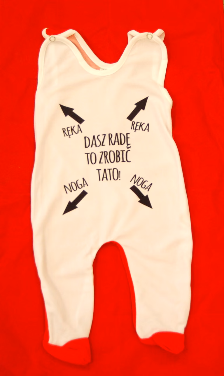 Śpioszki ze wskazówkami dla tatusiów :)