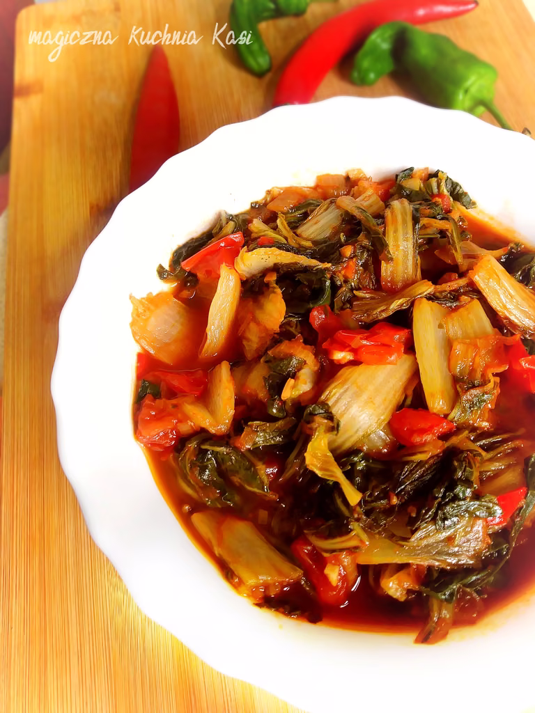 Pak Choi duszone w pomidorach