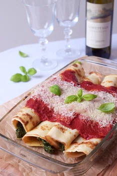 Zapiekane naleśniki ze szpinakiem i serem ricotta!