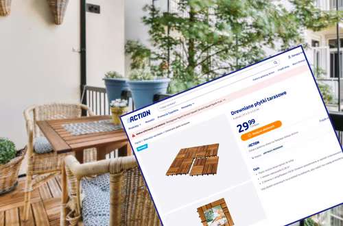 Te drewniane płytki z Action za 29 zł bosko odmienią balkon lub taras! Bez bałaganu, kleju i fachowców, a efekt zachwyca