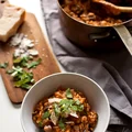 szybkie risotto z bakłażanem i pomidorem