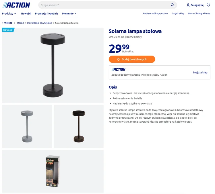 Zdjęcie Magiczne światło bez kabla? Tak! Designerska solarna lampa stołowa z Action za 29,99 zł #1