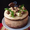 TORT KAWOWO-CZEKOLADOWY Z WIŚNIAMI