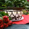 Tort straciatella z malinami w galaretce