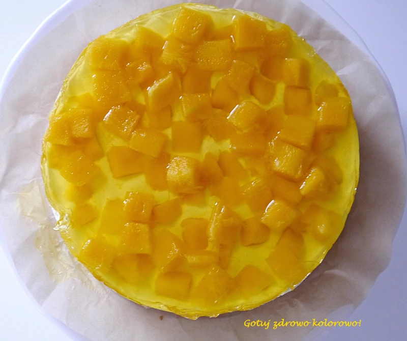 Torcik jogurtowy bez pieczenia z mango