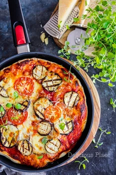 Pizza melanzane z patelni